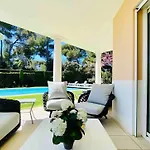 빌라 Villa Les Palmiers Au Cap D Antibes